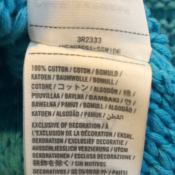 Hollister Turquoise Blue Ombré Cotton Sweater NWT Size S - Picture 9 of 11